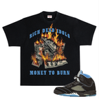Rich Idols “Flammable” Black Tee