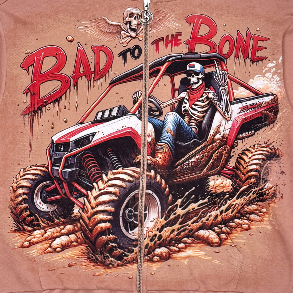 Stray “Bad To The Bone” Full Zip Hoodie