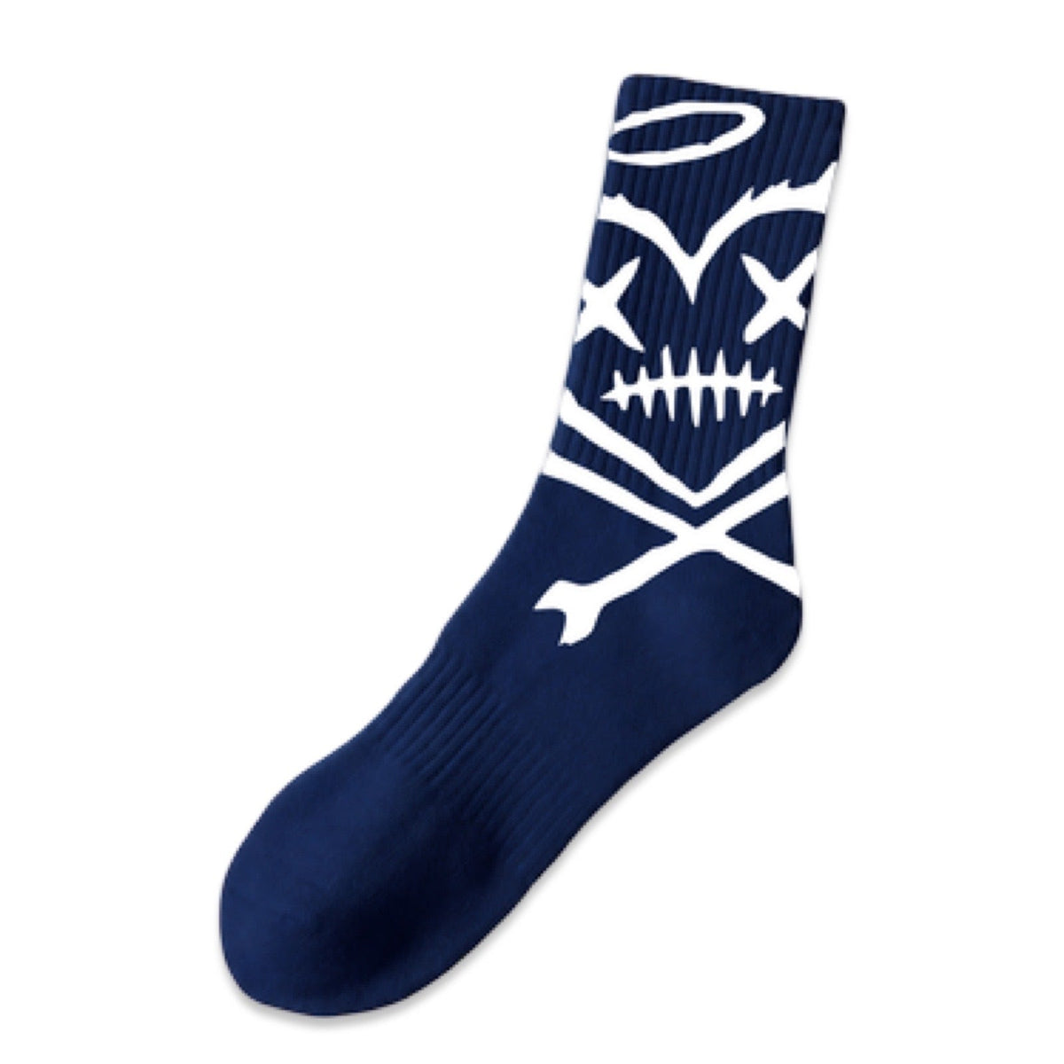 Shattered Hearts Logo Navy Socks