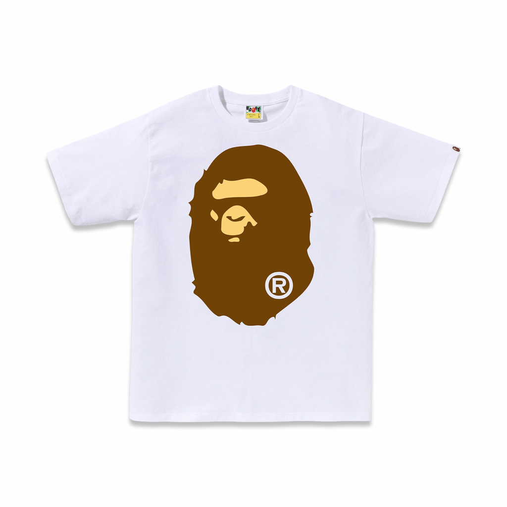 BAPE “Big Ape” White/Brown Tee