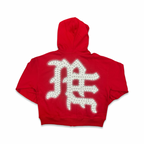 Mixed Emotion “End” Red Rhinestone Hoodie