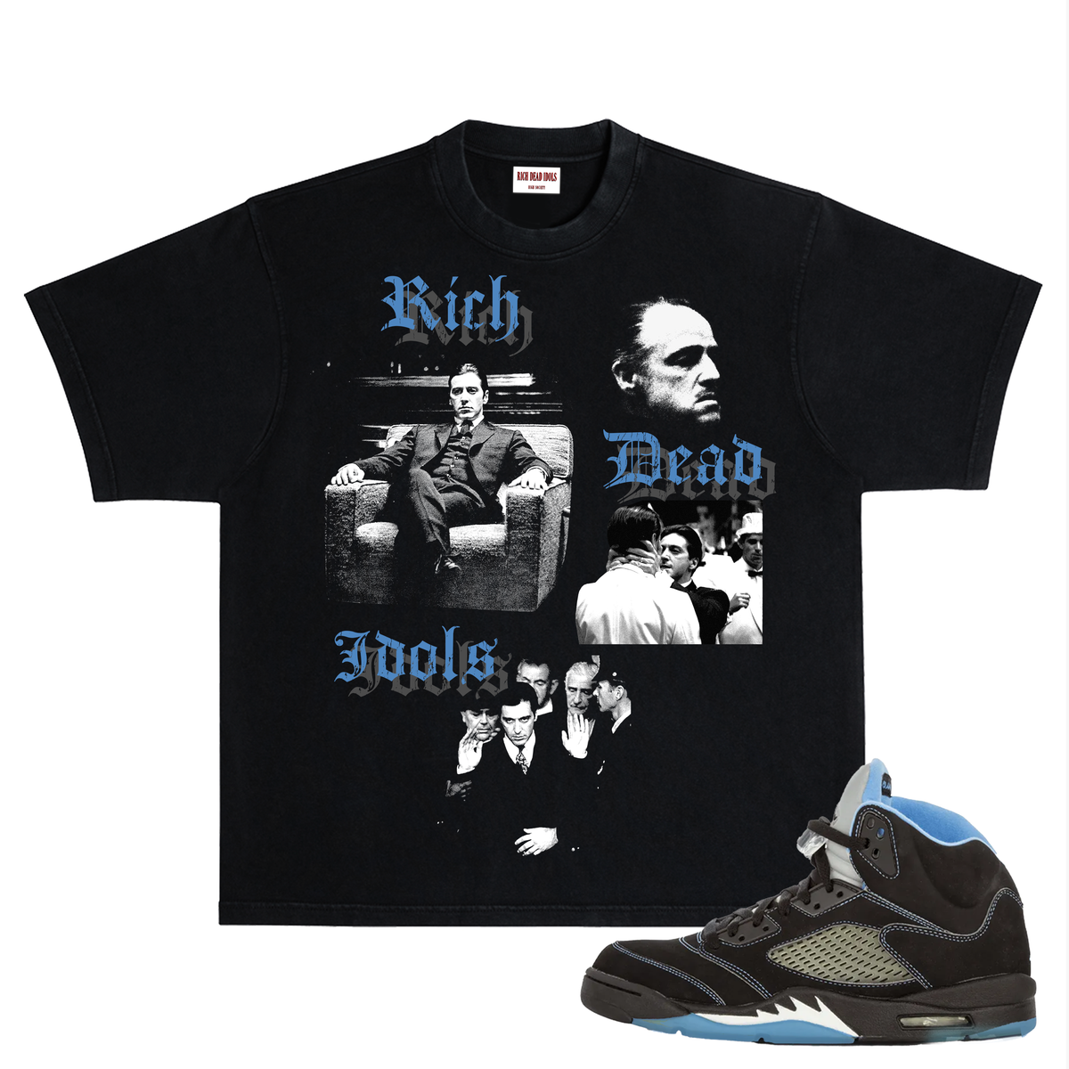 Rich Idols “The Code” Black/Blue Tee