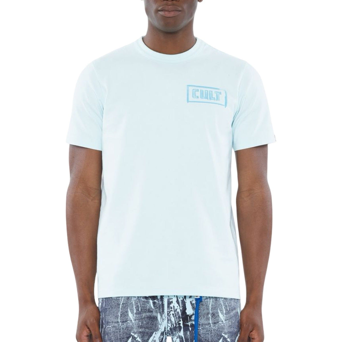 Cult “Stroke” Powder Blue Tee