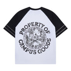 Campus “Seraph” Black Varsity Raglan Tee