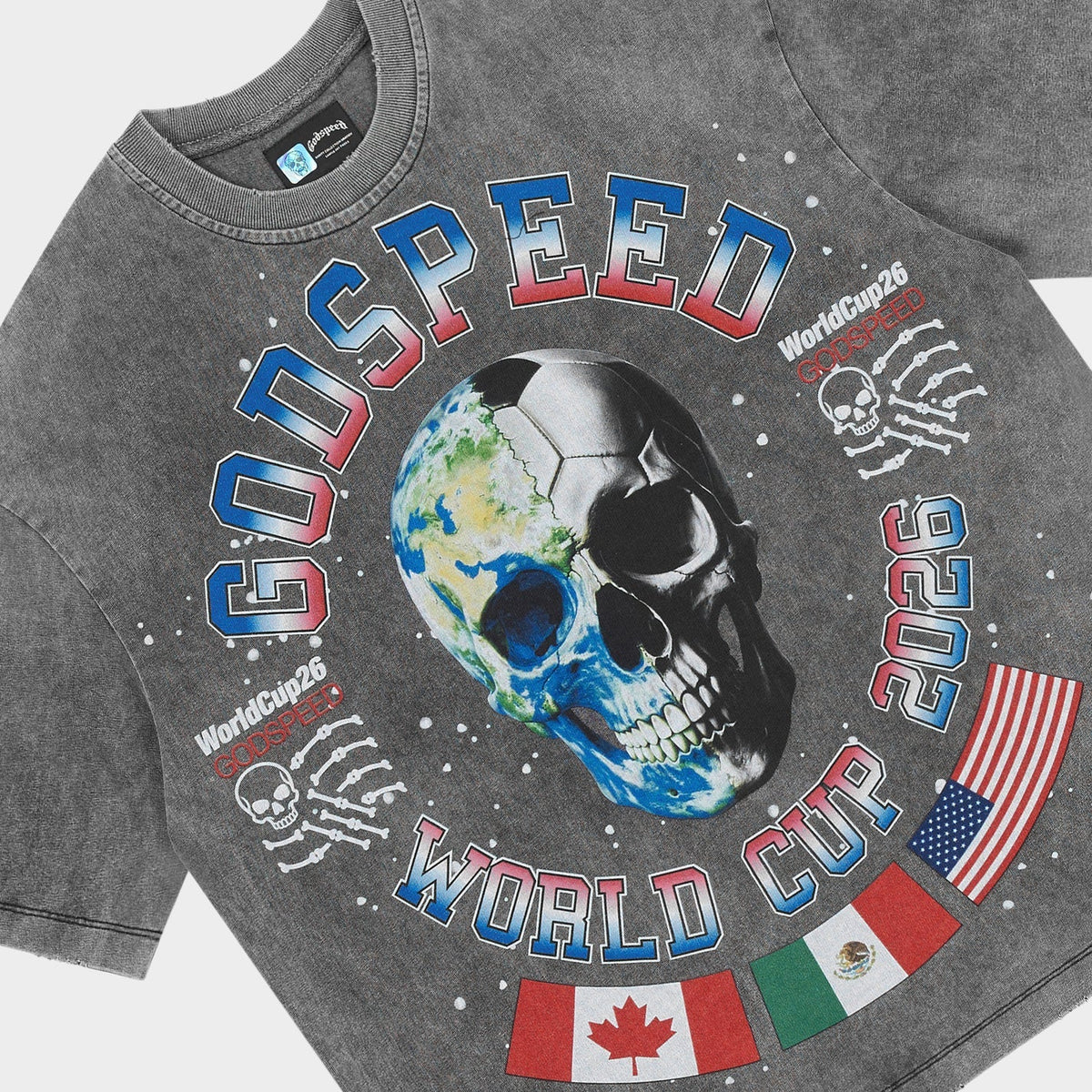 Godspeed “Planet Futbol” Grey Tee