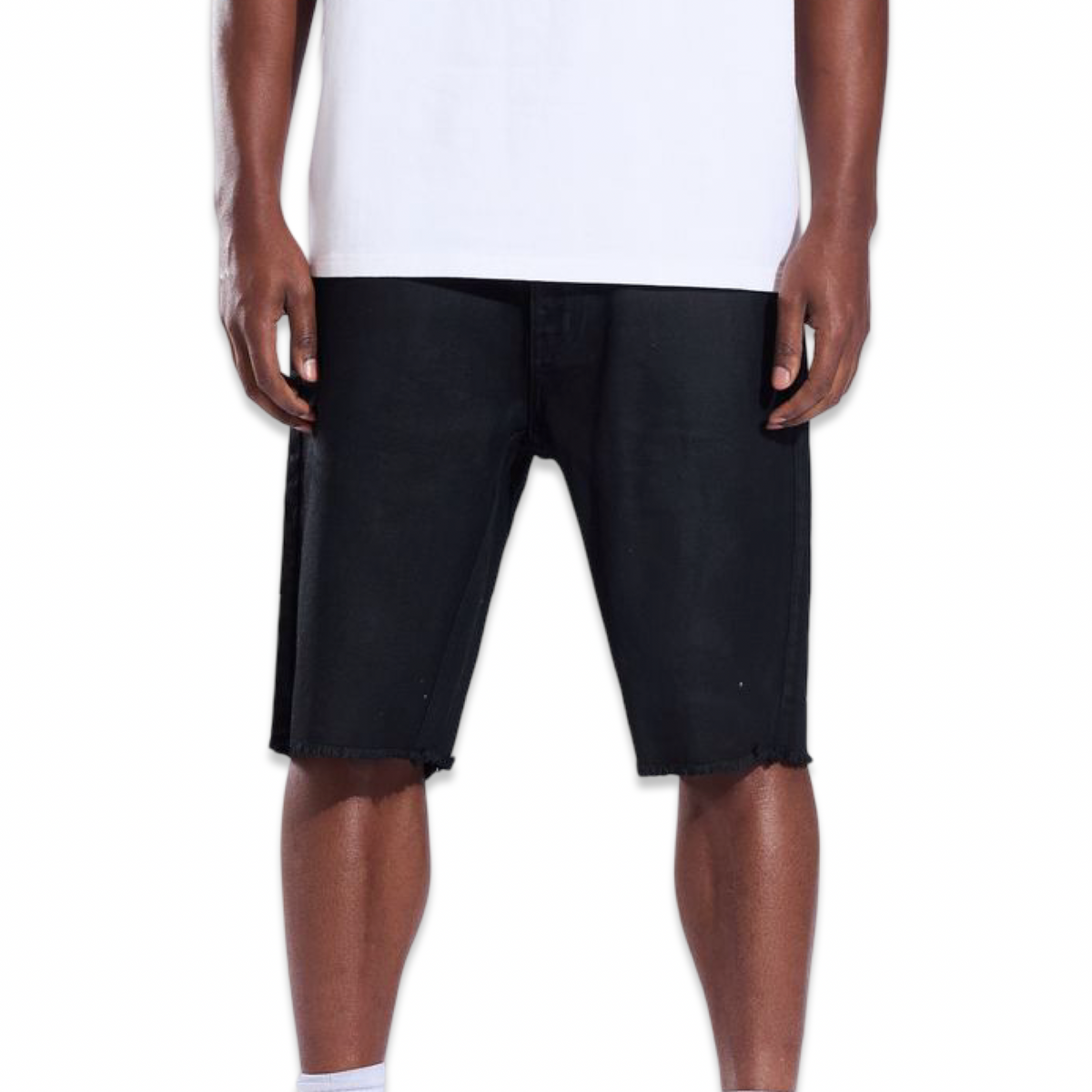 Crysp Cena Jet Black Wax Shorts (024)