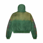 Vale Forever “Inferno” Zip Up Green Hoodie