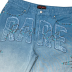 Rare Peace “Twill” Wash Rhinestone Short