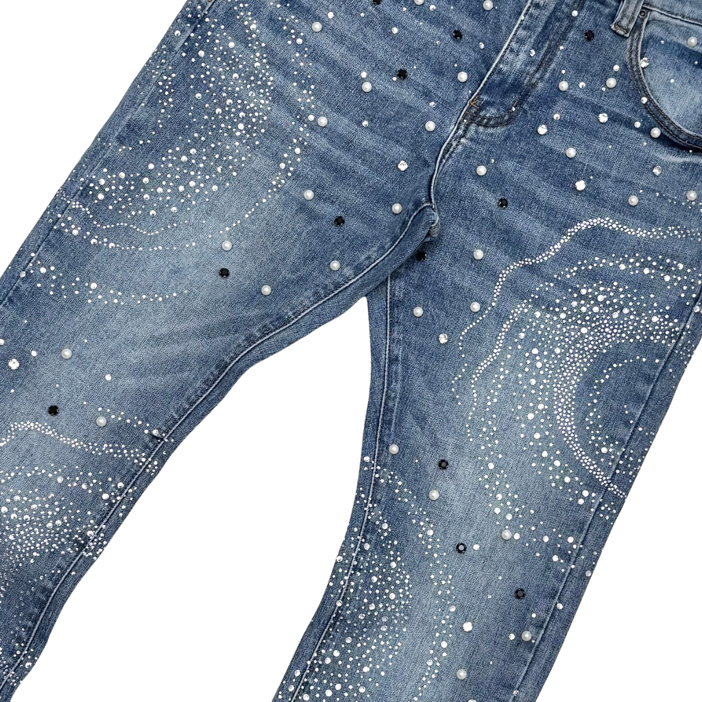 Vicious “Waves” Pearl Flare Jeans