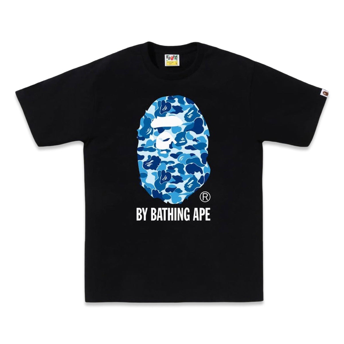 BAPE „ABC Camo“ T-Shirt in Schwarz/Blau