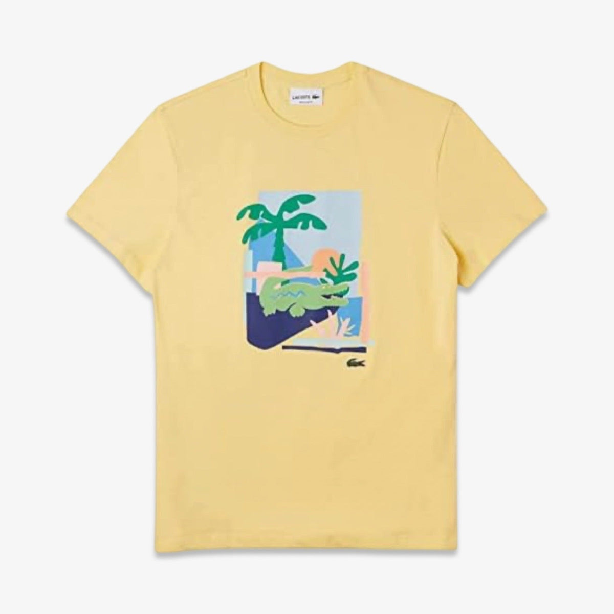 Lacoste Palm Beach Tee In Yellow