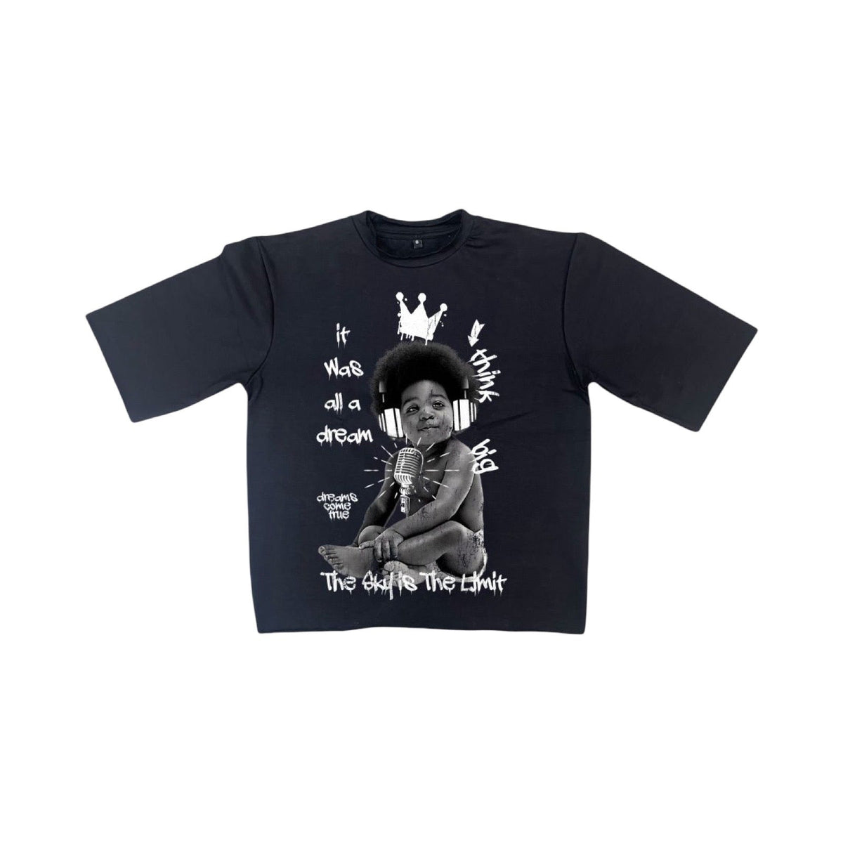 Beast Kids „Sky The Limit“ bauchfreies schwarzes T-Shirt