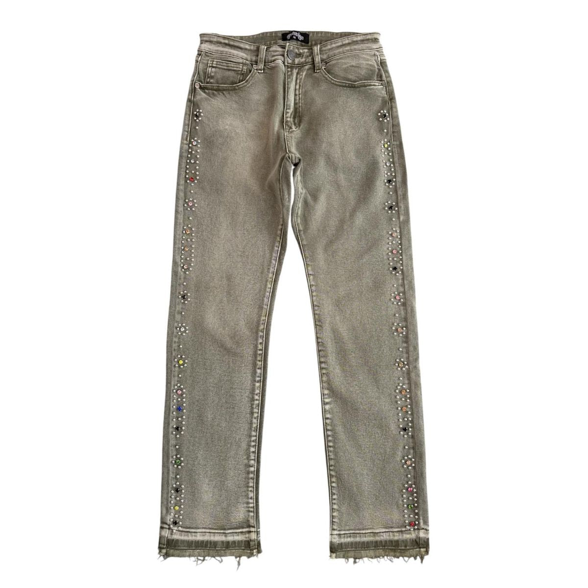 Prestige “Eden” Green Embellished Jeans