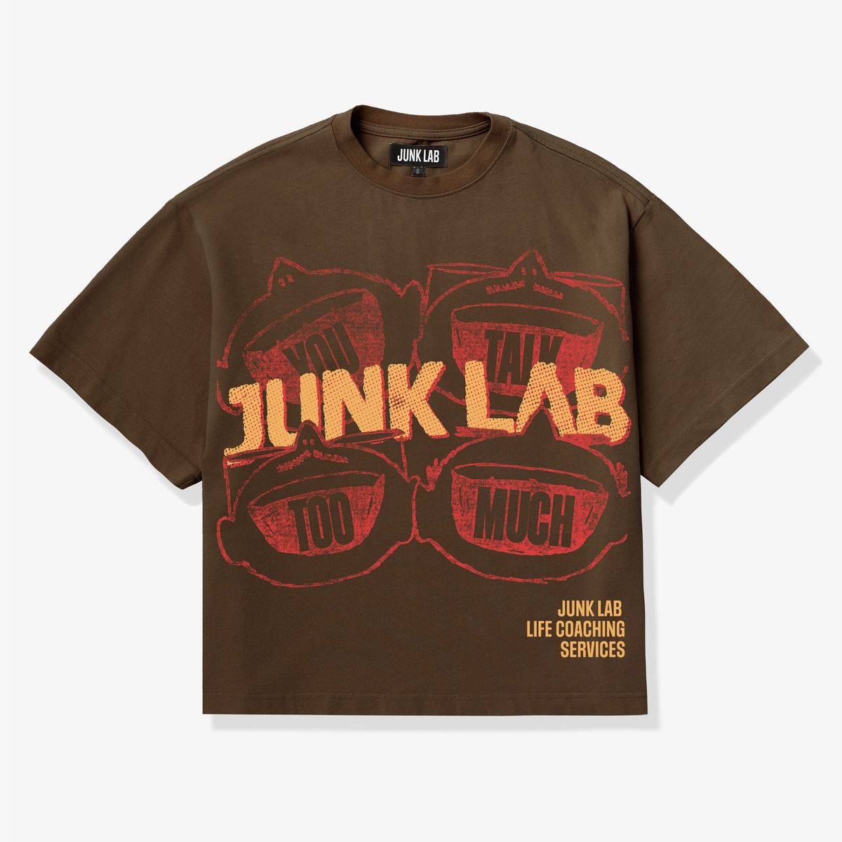 Junk Lab “Loud Mouth” Brown Tee