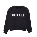 Schwarzer Pullover mit Purple Brand-Logo