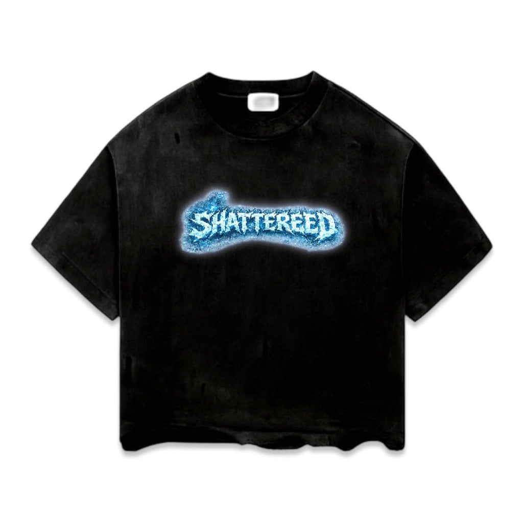 Shattered Hearts “Icy” Black Tee