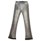 W By Waimea “Studded” Antique Grey Flare Jeans