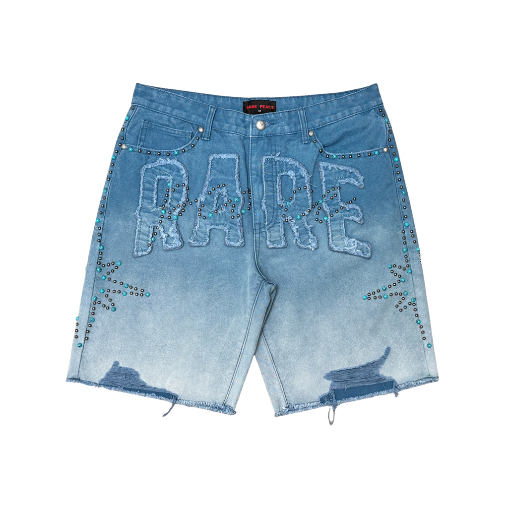 Rare Peace “Twill” Wash Rhinestone Short