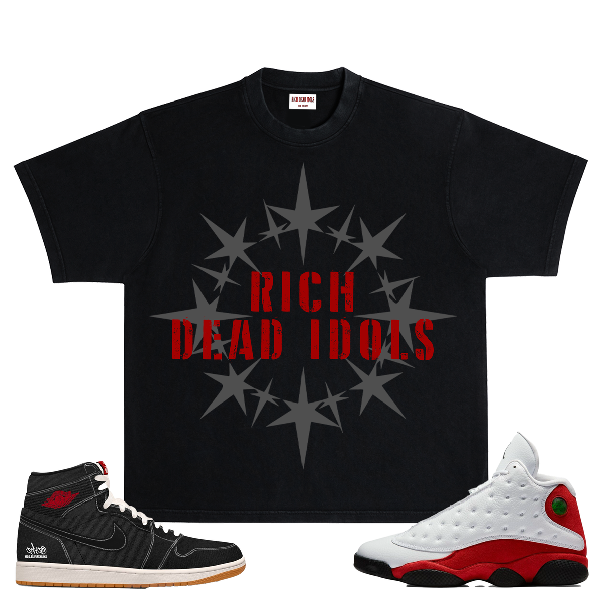 Rich Idols “Turn Pain” Black Tee