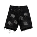 Mixed Emotion “ME” Rhinestone Black Shorts