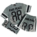 Rare Peace “Mesh” Grey Rhinestone Short Set