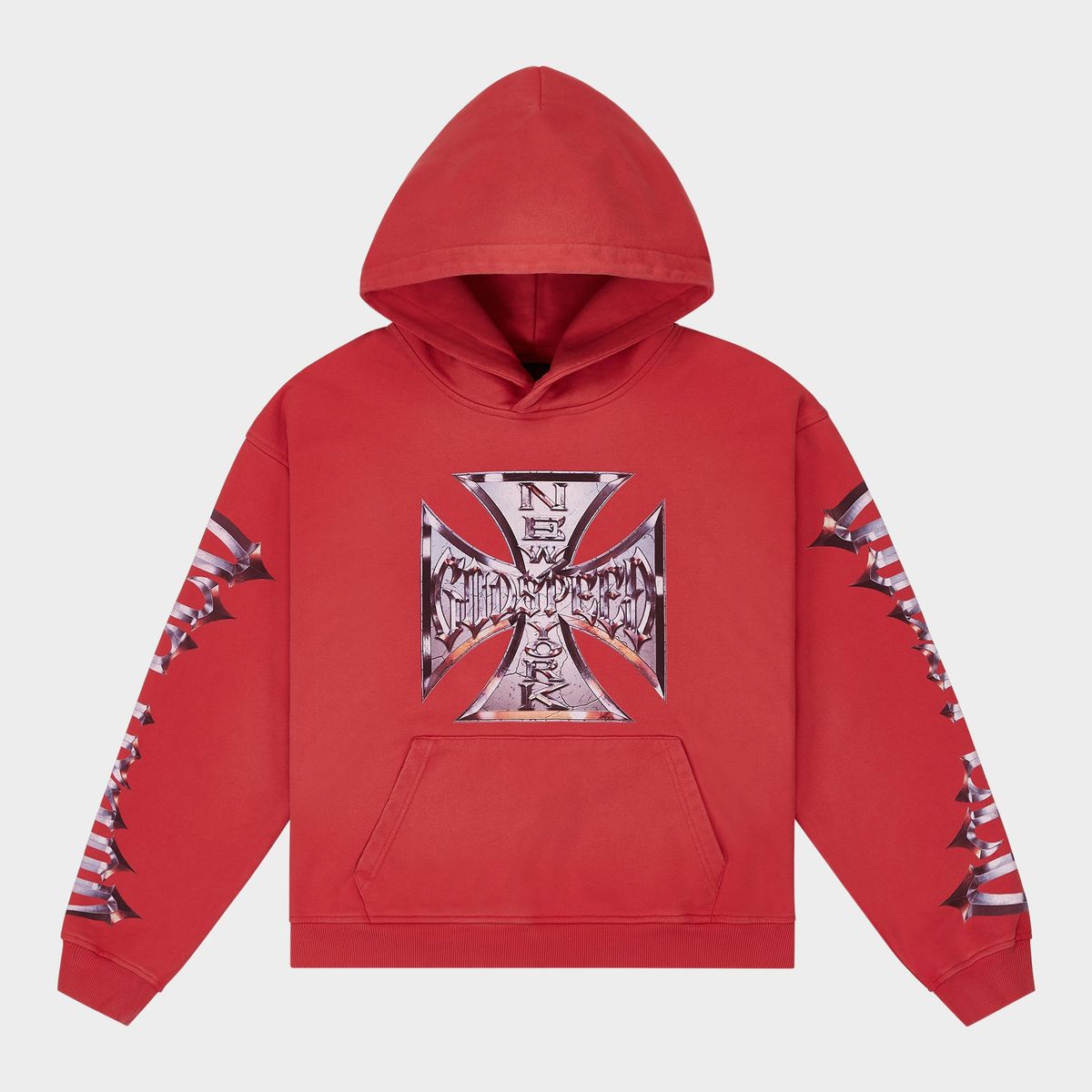 Godspeed „Chrome Motto“ roter Kapuzenpullover