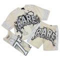 Rare Peace „Mesh“ Set mit cremefarbenen Strasssteinen (kurz)