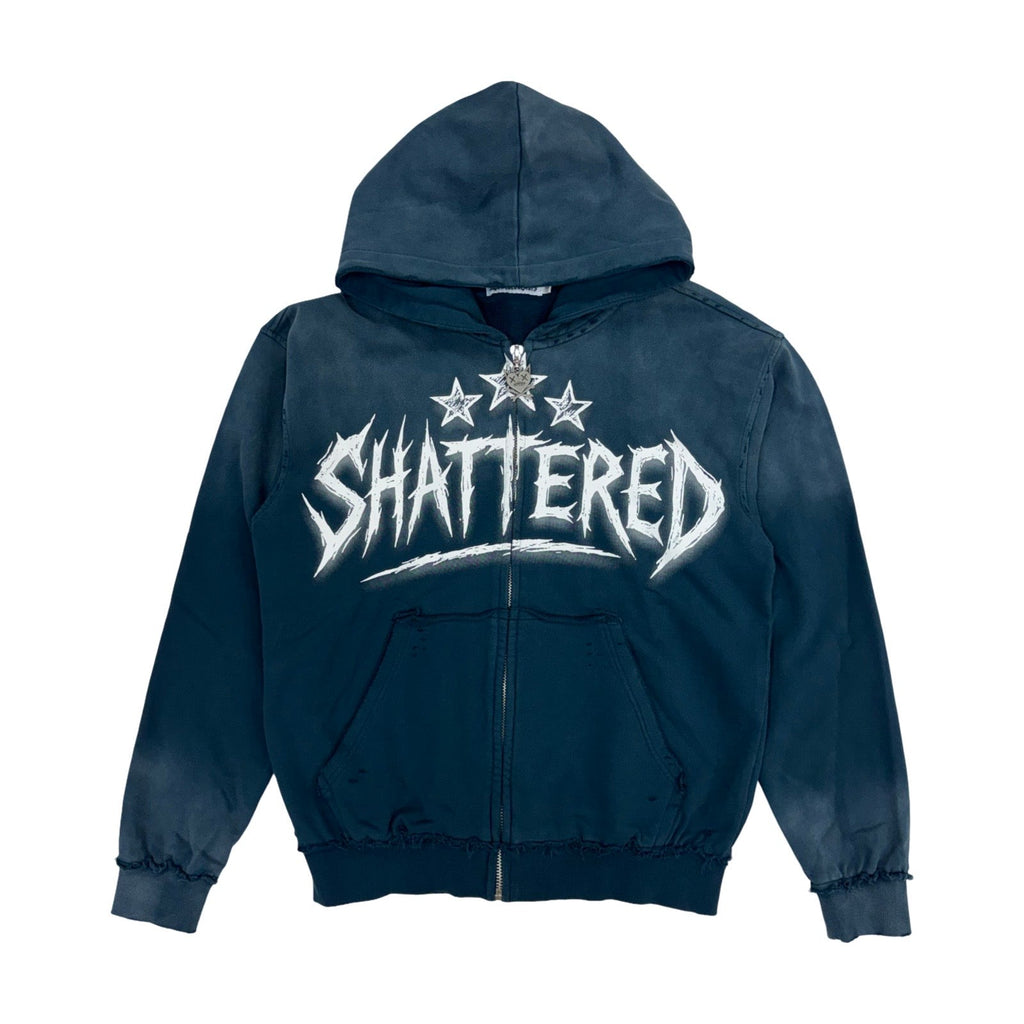 Shattered Hearts “Head” French Blue Hoodie