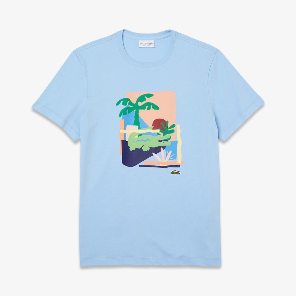Lacoste Palm Beach Tee In Blue