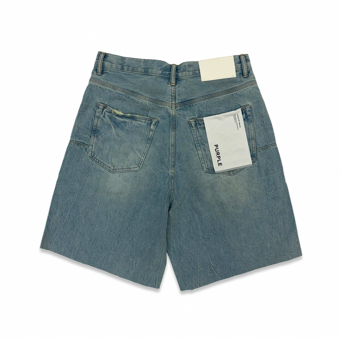 Purple Brand Vintage Dust Light Indigo Shorts