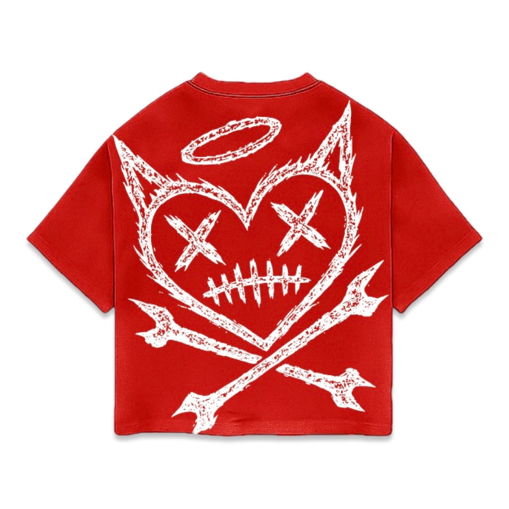 Shattered Hearts Logo Red Tee
