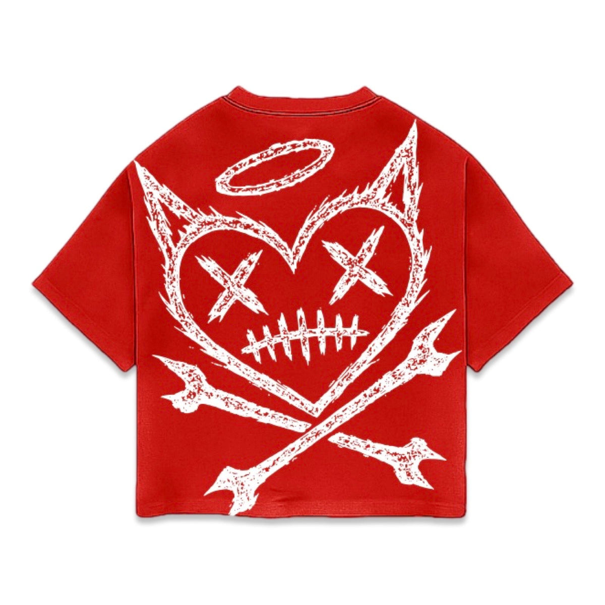 Shattered Hearts Logo Red Tee