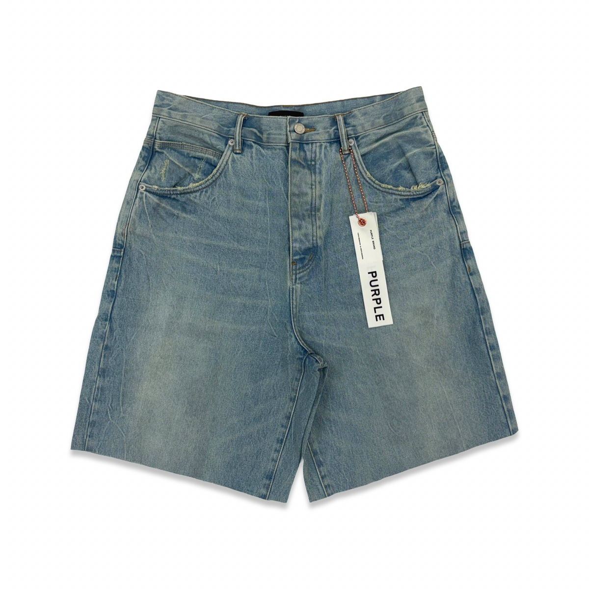 Purple Brand Vintage Dust Light Indigo Shorts
