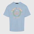 Homme Femme 10 Year Crest T-Shirt in Himmelblau