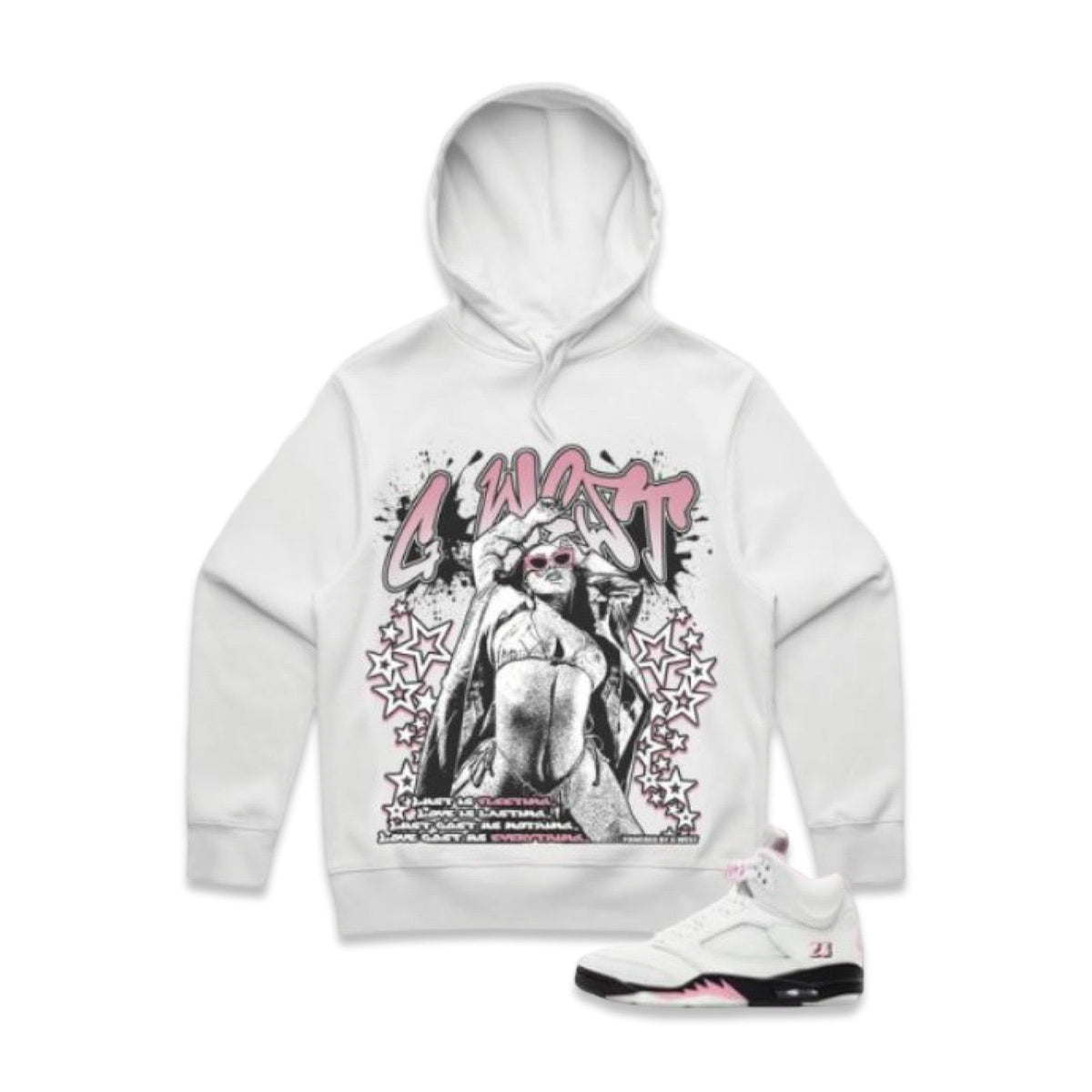 G West „Heat Check“ Stones White Hoodie