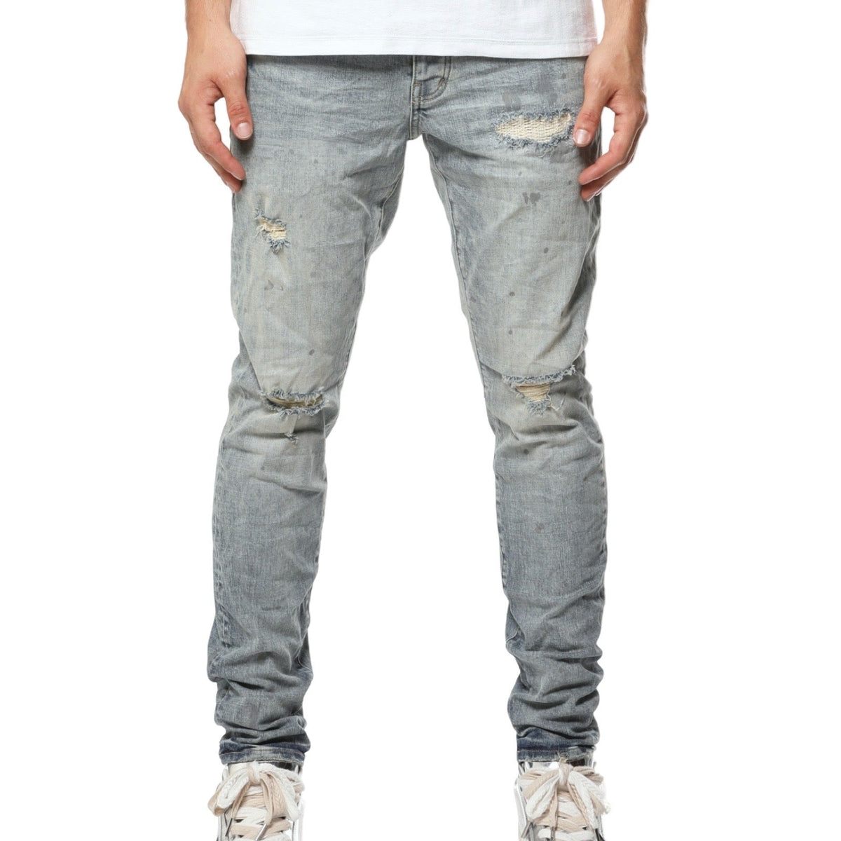 Purple Brand “Worn Reflective” Indigo Jeans