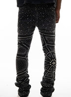 Vicious “Embellished Rhinestone” Black Flare Jeans