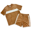 Sergio Tacchini Debossed Velour Short Set