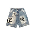 Mixed Emotion “AI” Denim Shorts