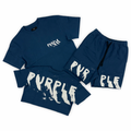 Purple Brand “Brush” Navy Short Set