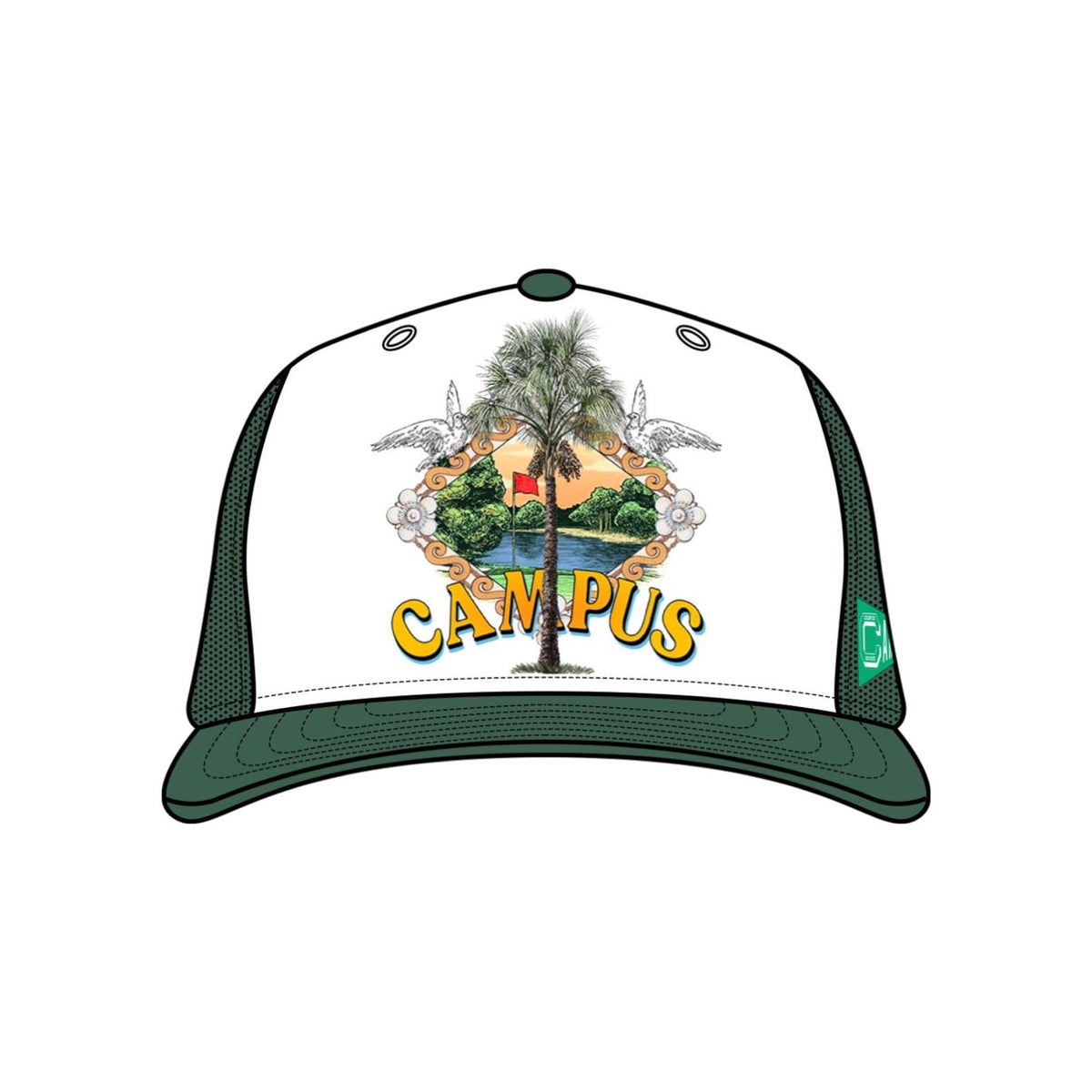 Campus Fairway Green Trucker-Cap