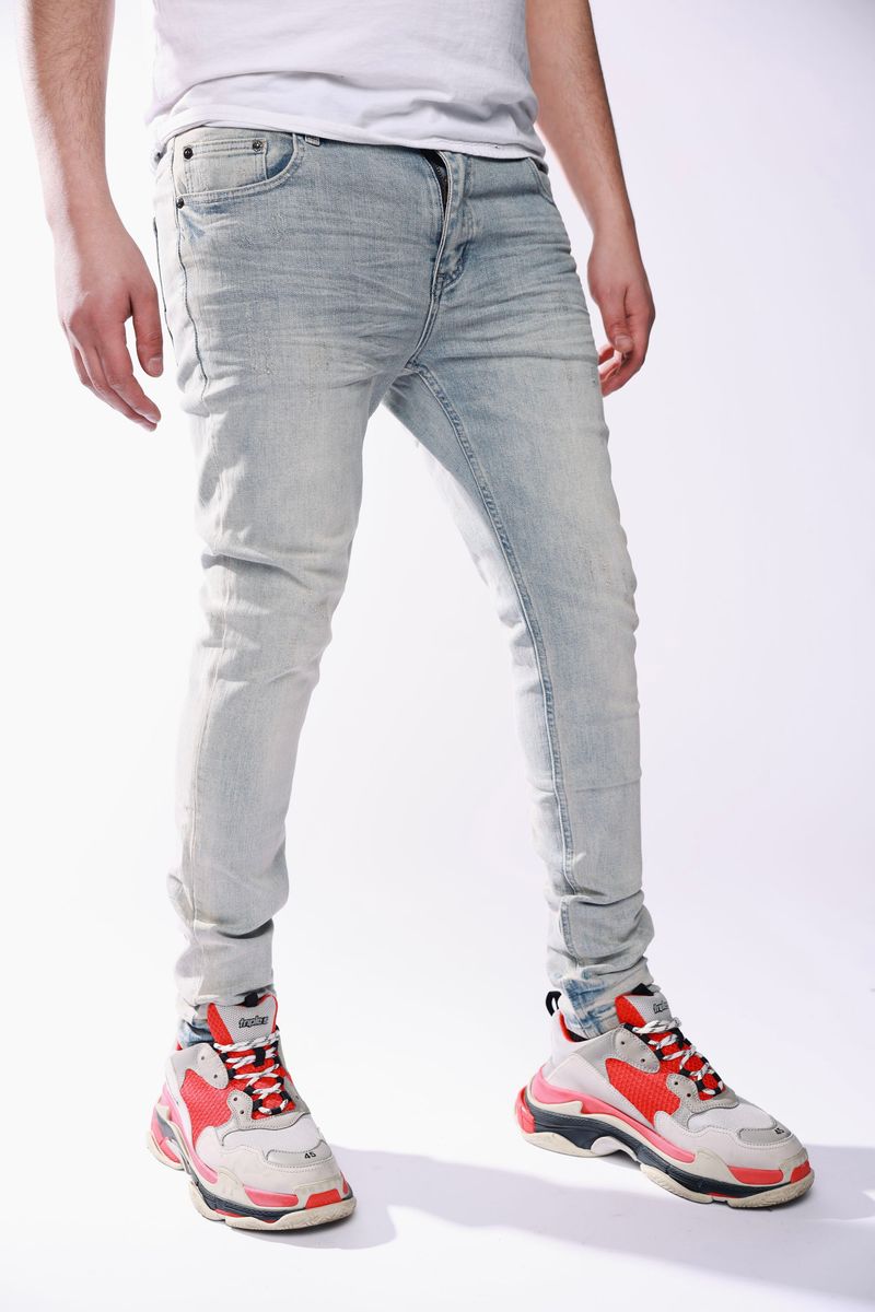 Pali “Khaki Blue” Wash Jeans (001)