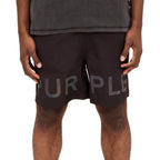 Purple Brand Nylon All Round Black Short