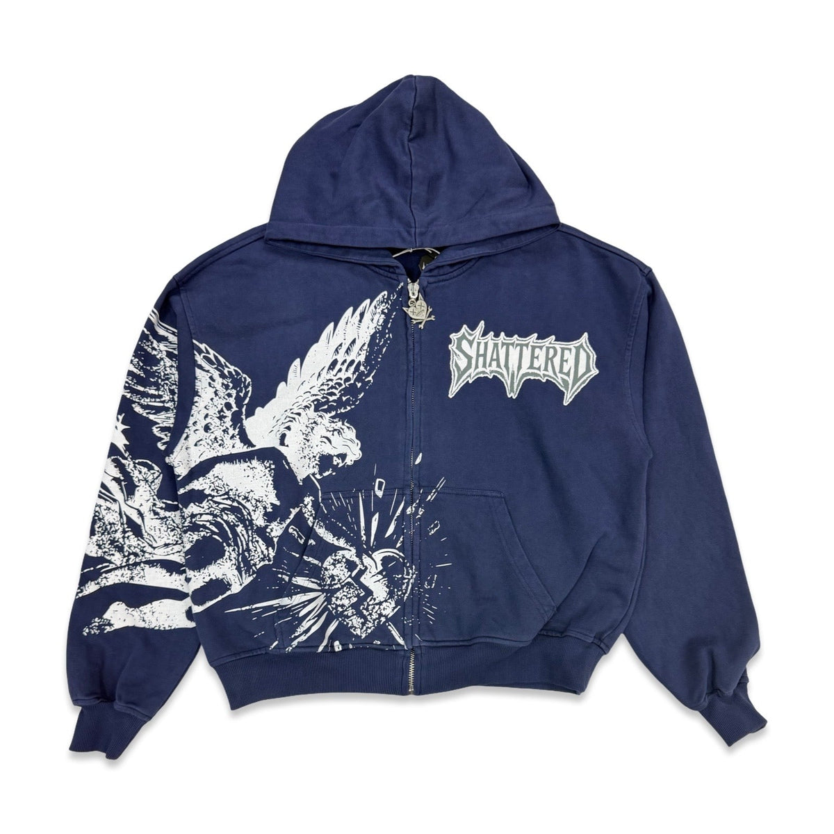 Shattered Hearts “Catchin Feelins” Navy Blue Hoodie