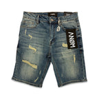 Anom „Nightfall“ Blue Wash Shorts