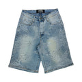 Vicious “Stars” Stones Indigo Blue Shorts