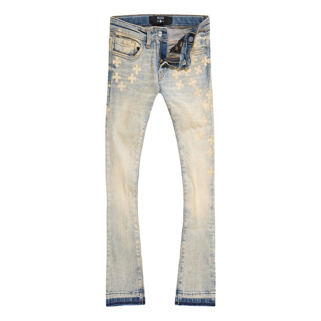 JC Kids “Paradise” Lager Stacked Jeans