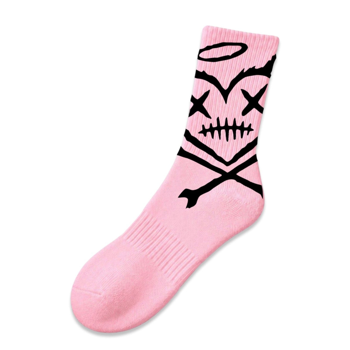 Shattered Hearts Logo Pink Socks
