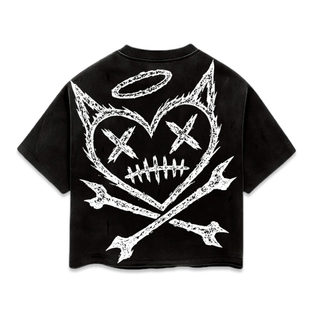 Shattered Hearts Logo Black Tee