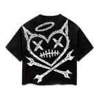 Shattered Hearts Logo Black Tee